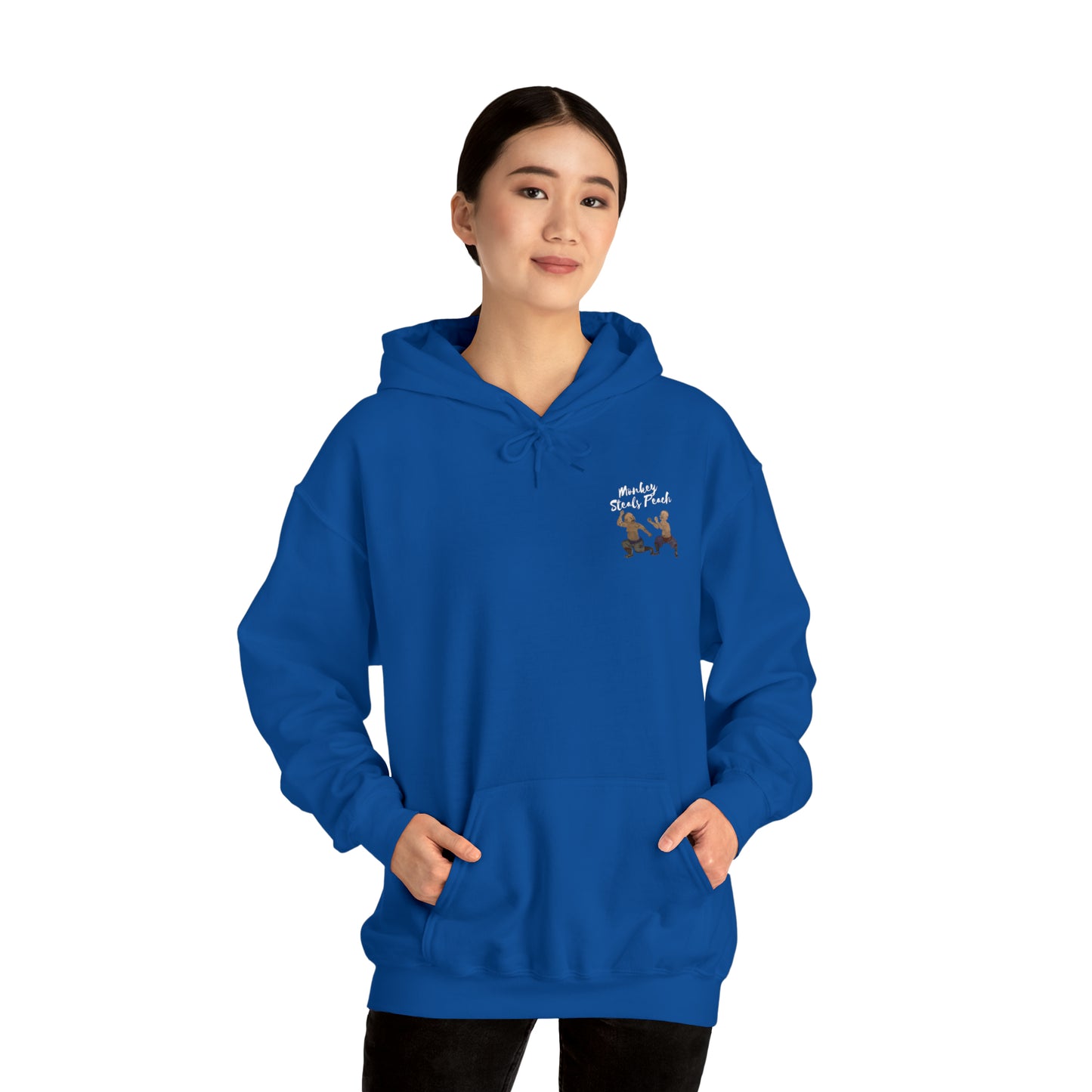 Monkey Steals Peach Bubishi Hoodie - Monkey Offers Peach
