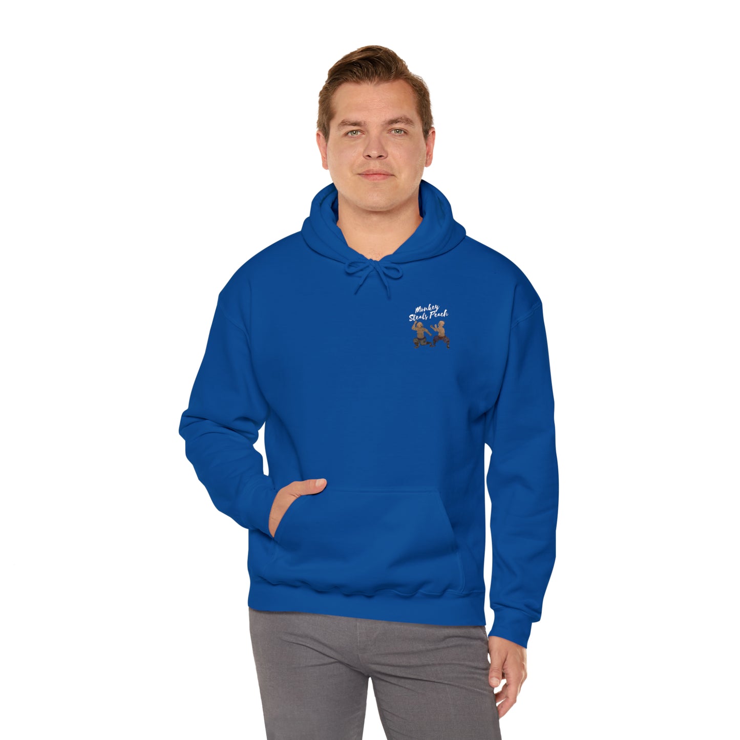 Monkey Steals Peach Bubishi Hoodie - Monkey Offers Peach