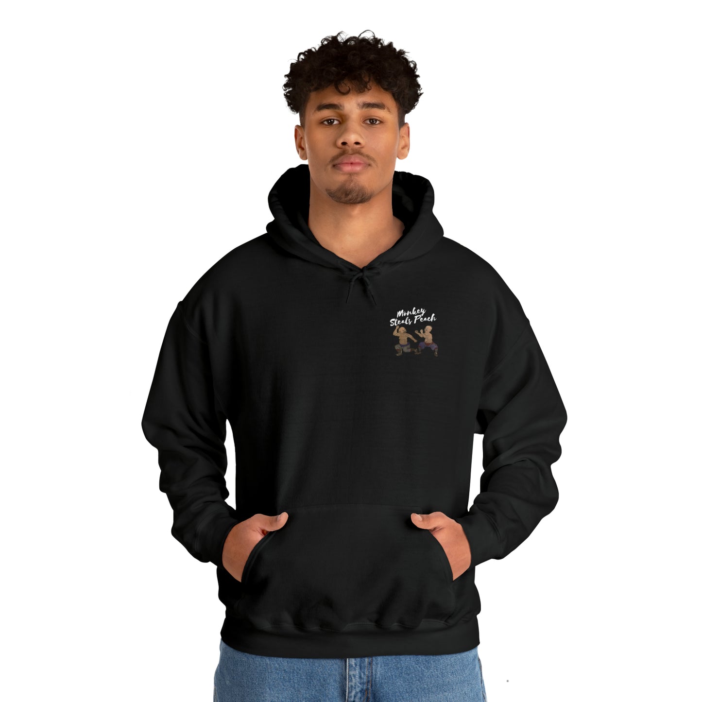 Monkey Steals Peach Bubishi Hoodie - Monkey Offers Peach