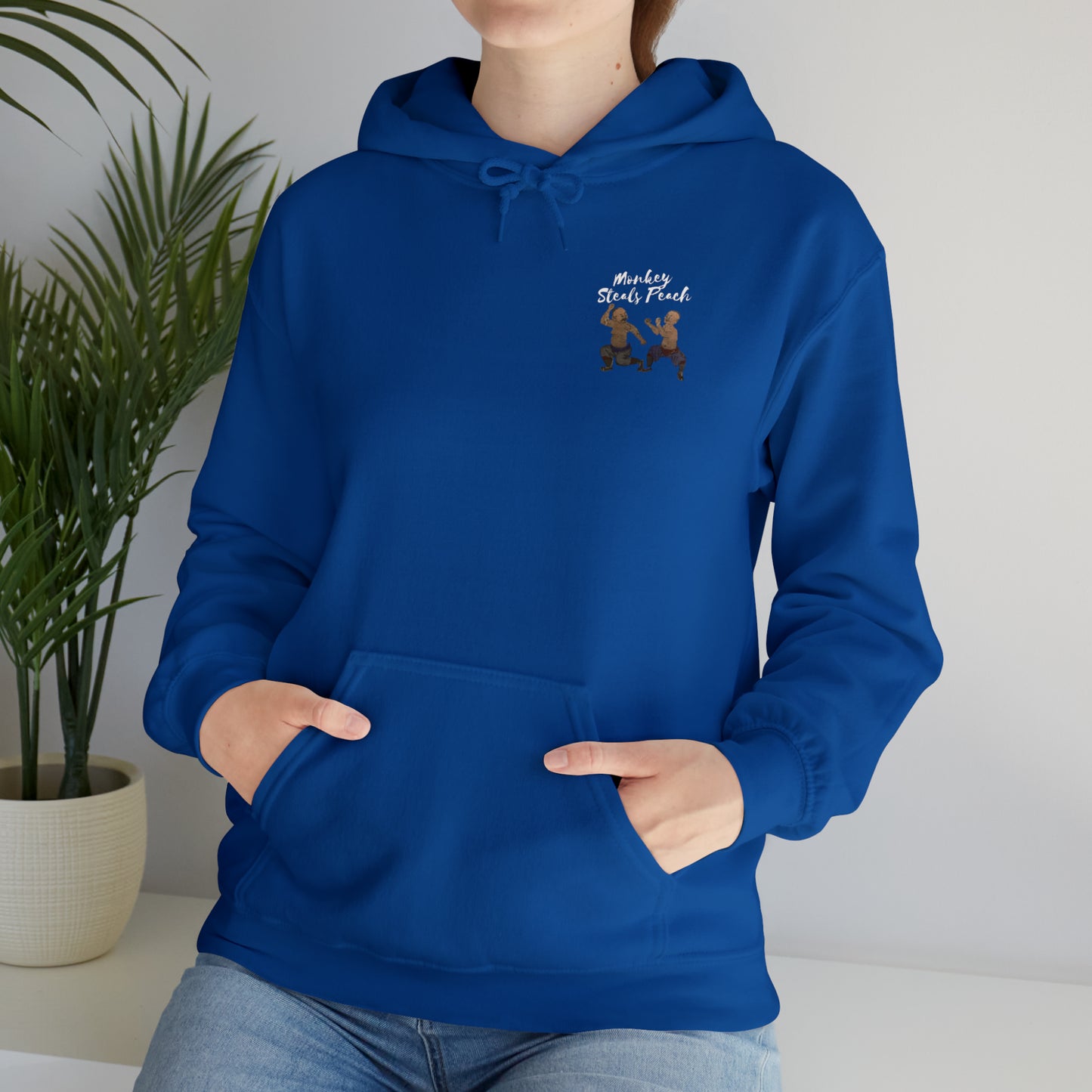 Monkey Steals Peach Bubishi Hoodie - Monkey Offers Peach