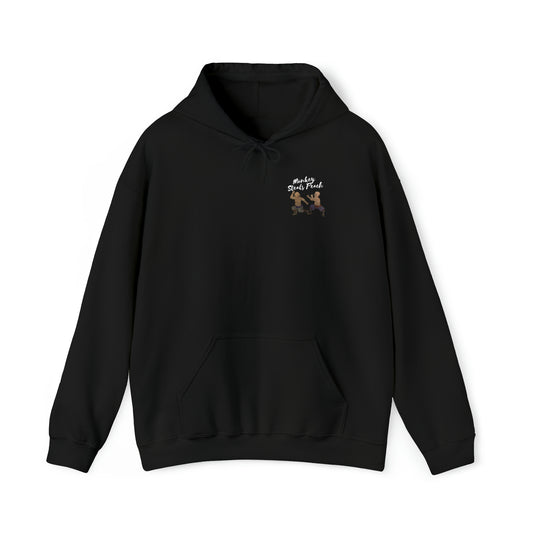 Monkey Steals Peach Bubishi Hoodie - Monkey Offers Peach