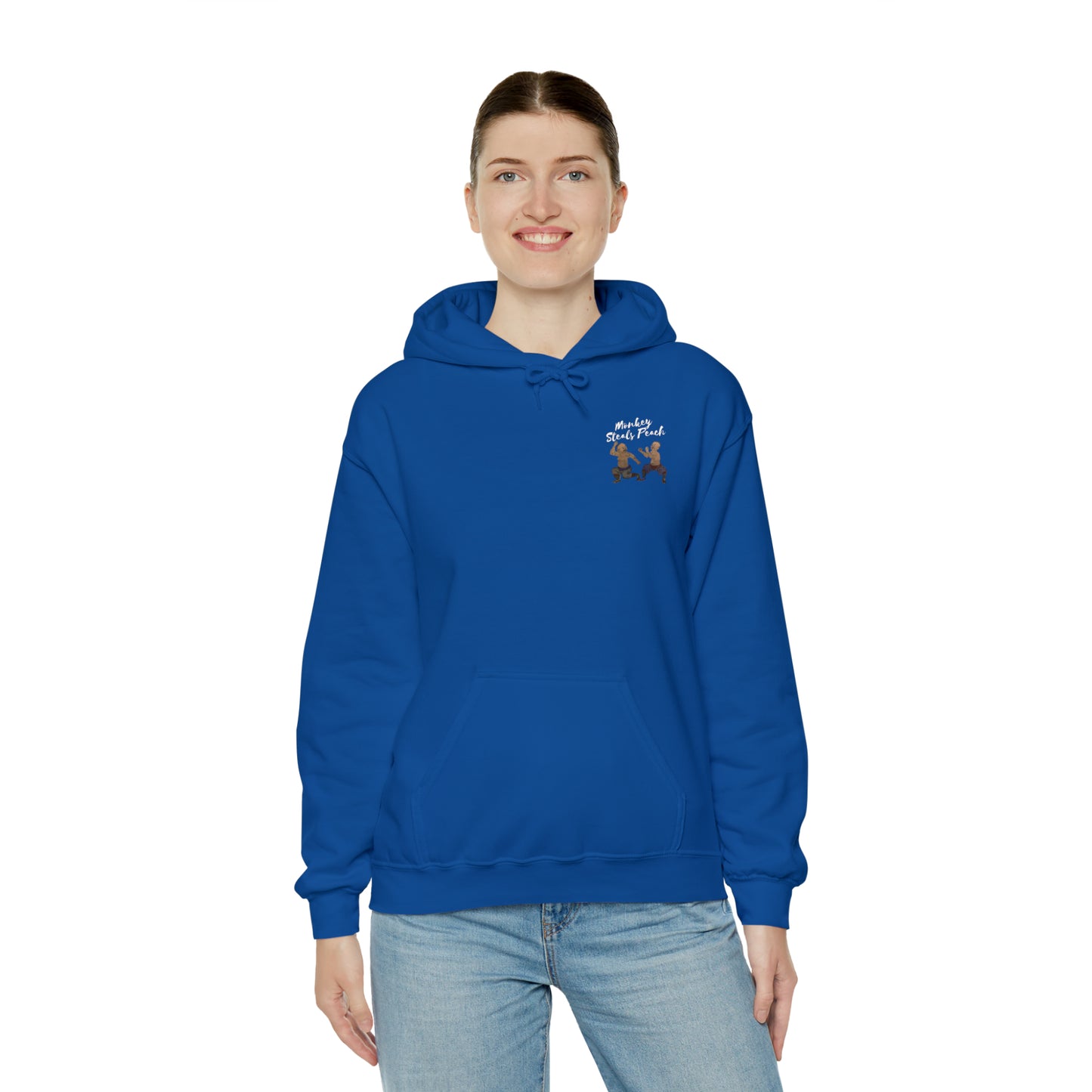 Monkey Steals Peach Bubishi Hoodie - Monkey Offers Peach
