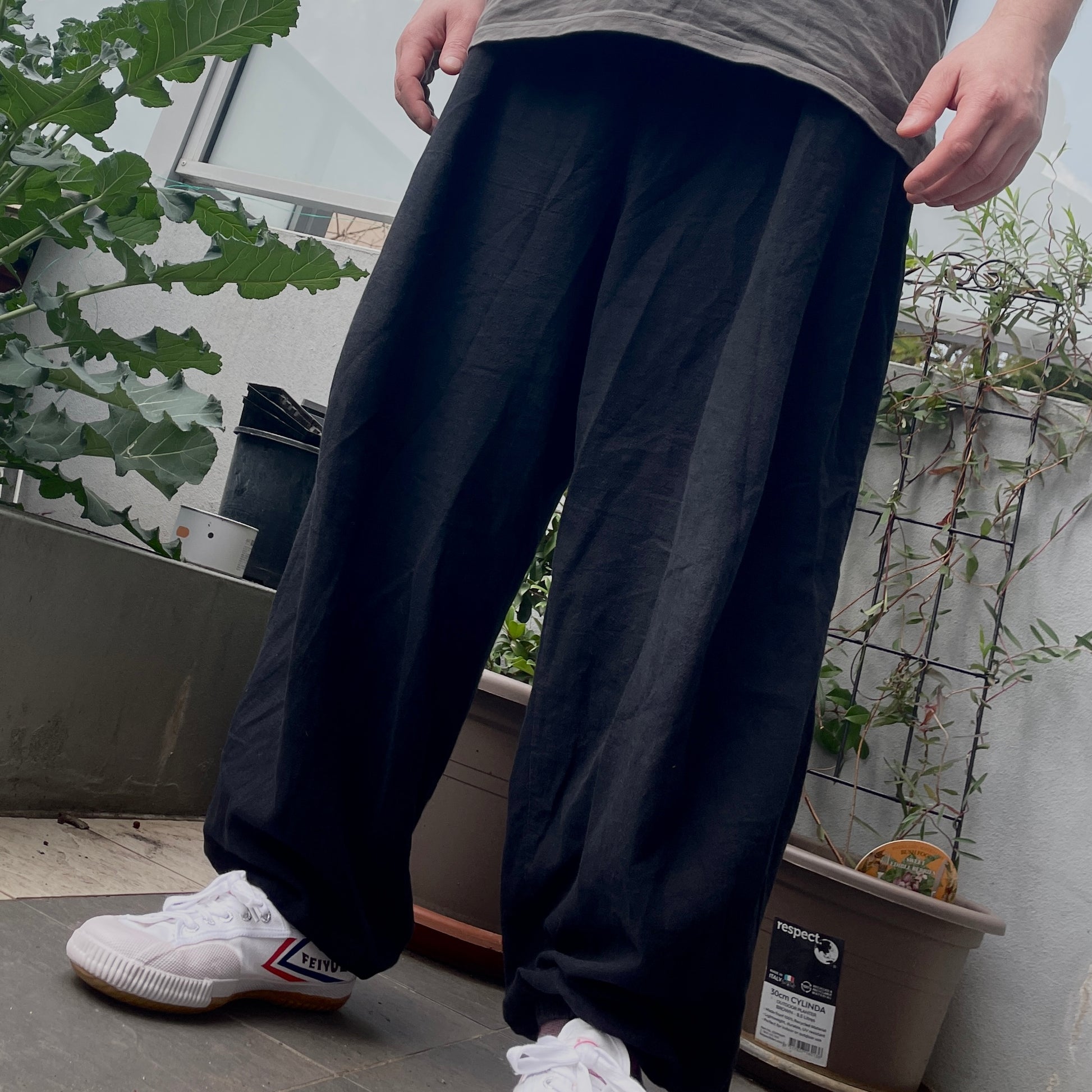 Premium Kung Fu Pants- Monkey Offers Peach