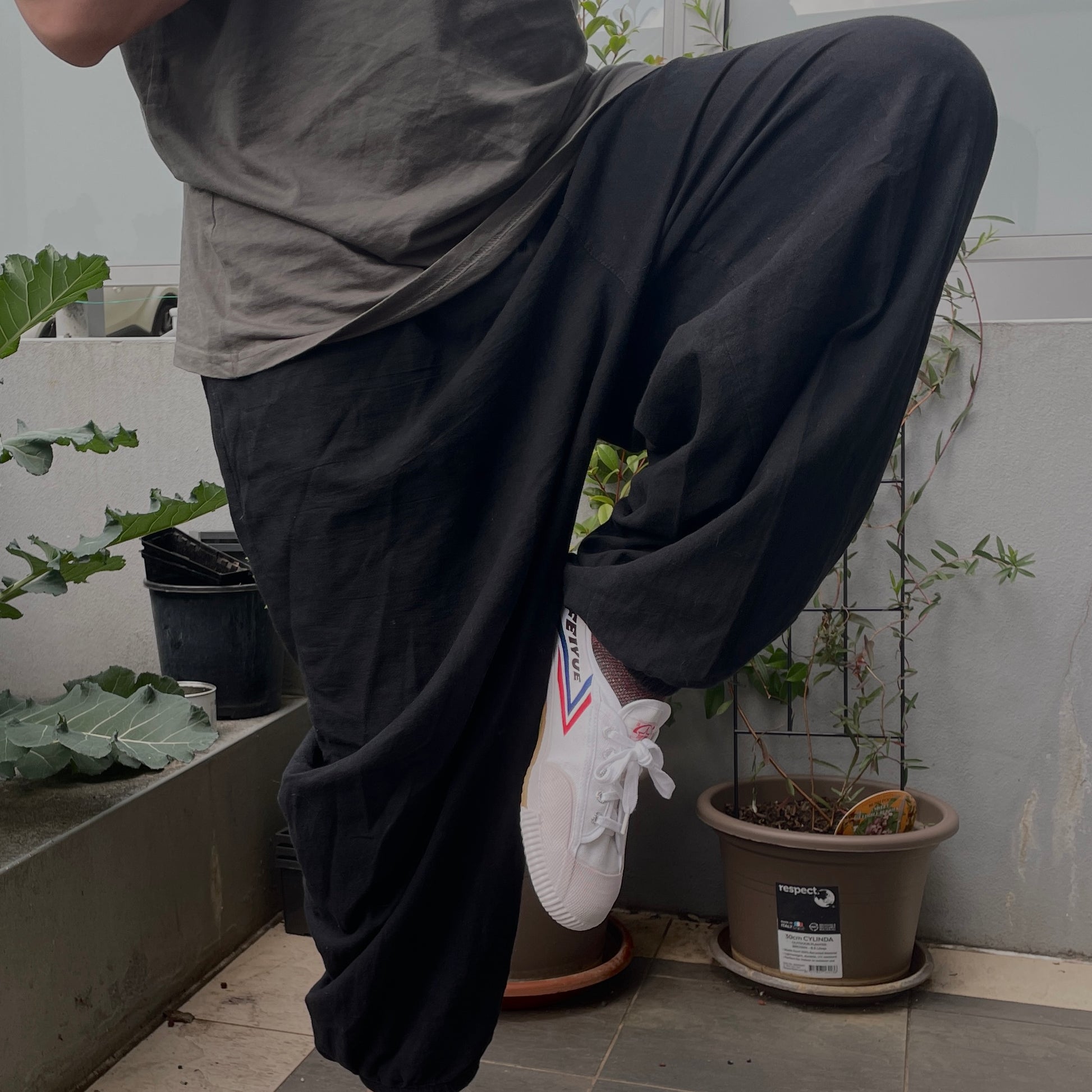 Premium Kung Fu Pants- Monkey Offers Peach