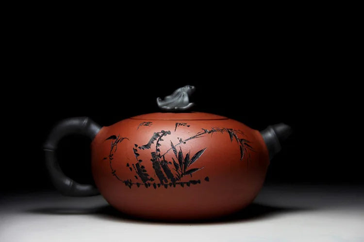 "find happiness in contentment" calligraphy Yixing Teapot