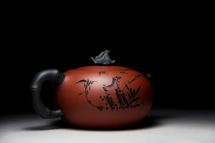 "find happiness in contentment" calligraphy Yixing Teapot