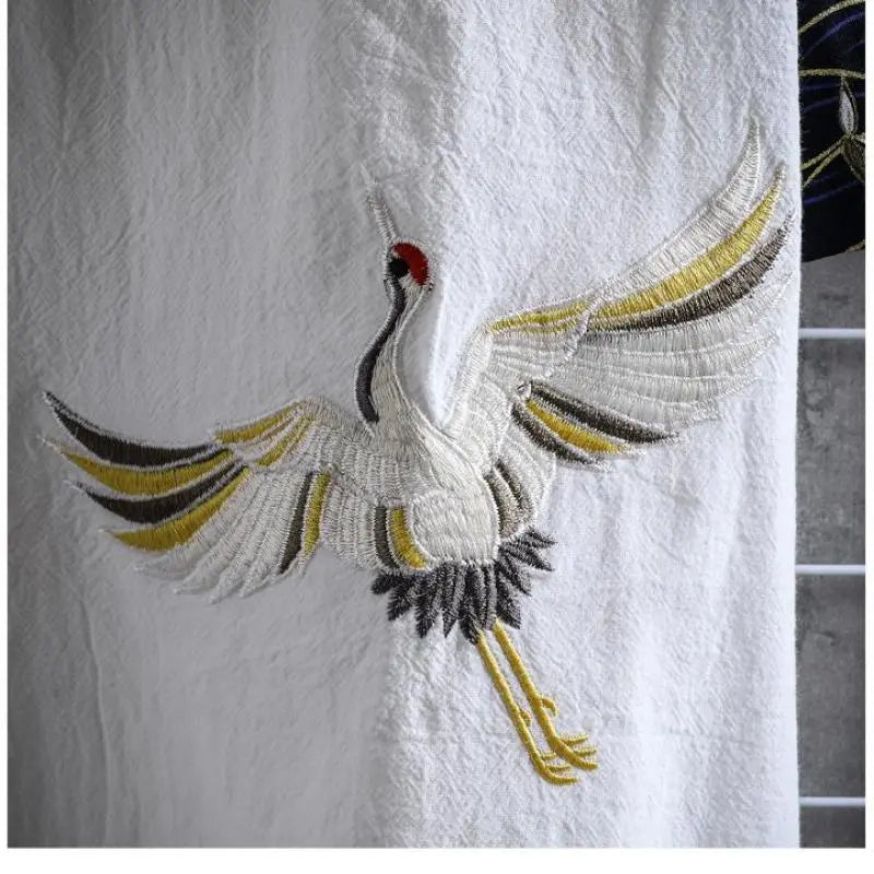 White Crane Chinese style Shirt