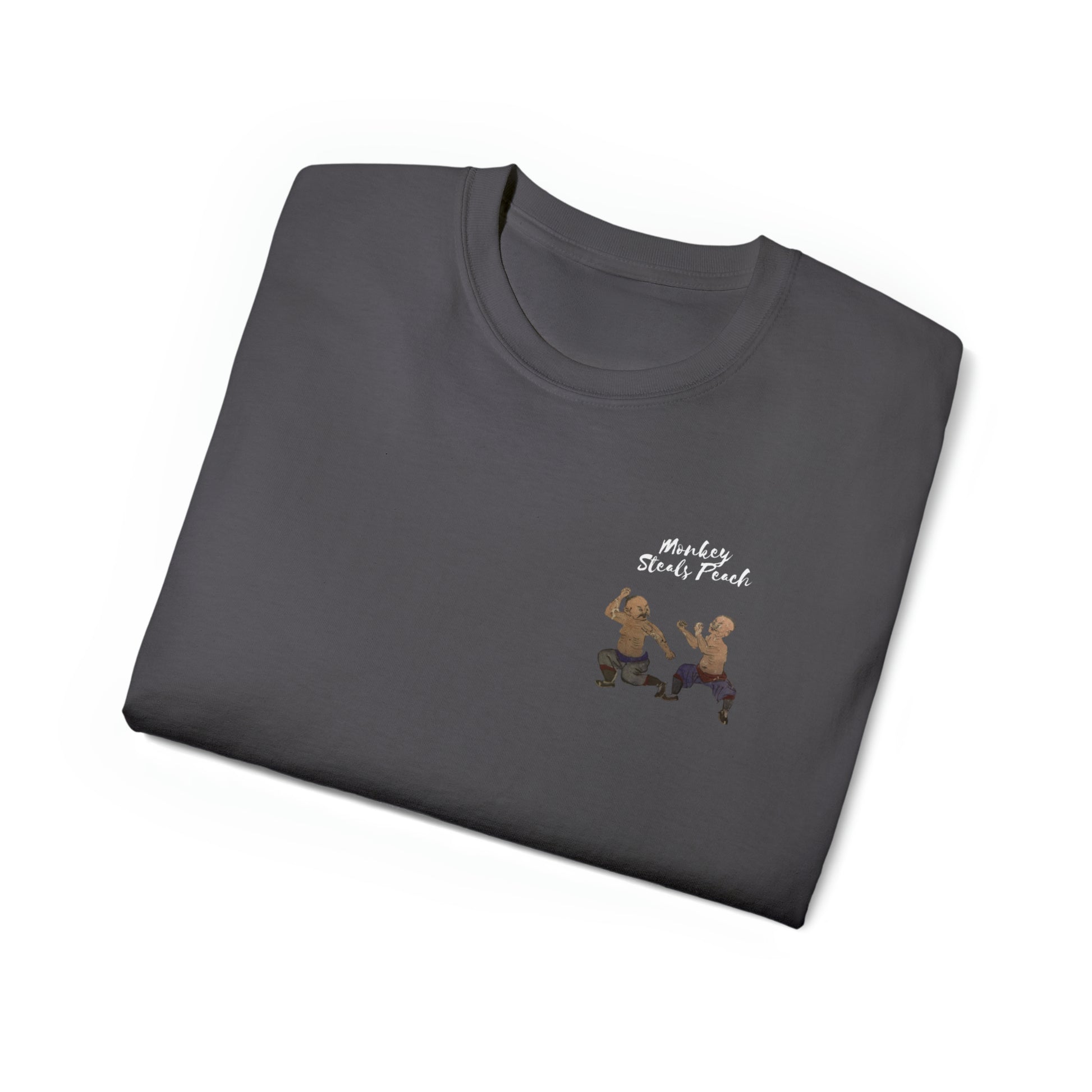 Monkey Steals Peach Bubishi T-shirt - Monkey Offers Peach