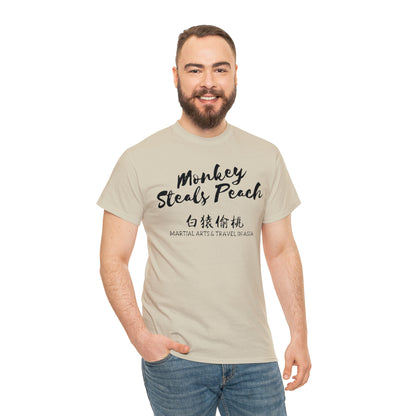 Classic Monkey Steals Peach T-shirt - Monkey Offers Peach