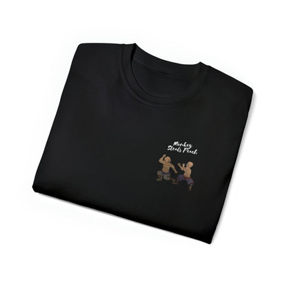 Monkey Steals Peach Bubishi T-shirt - Monkey Offers Peach